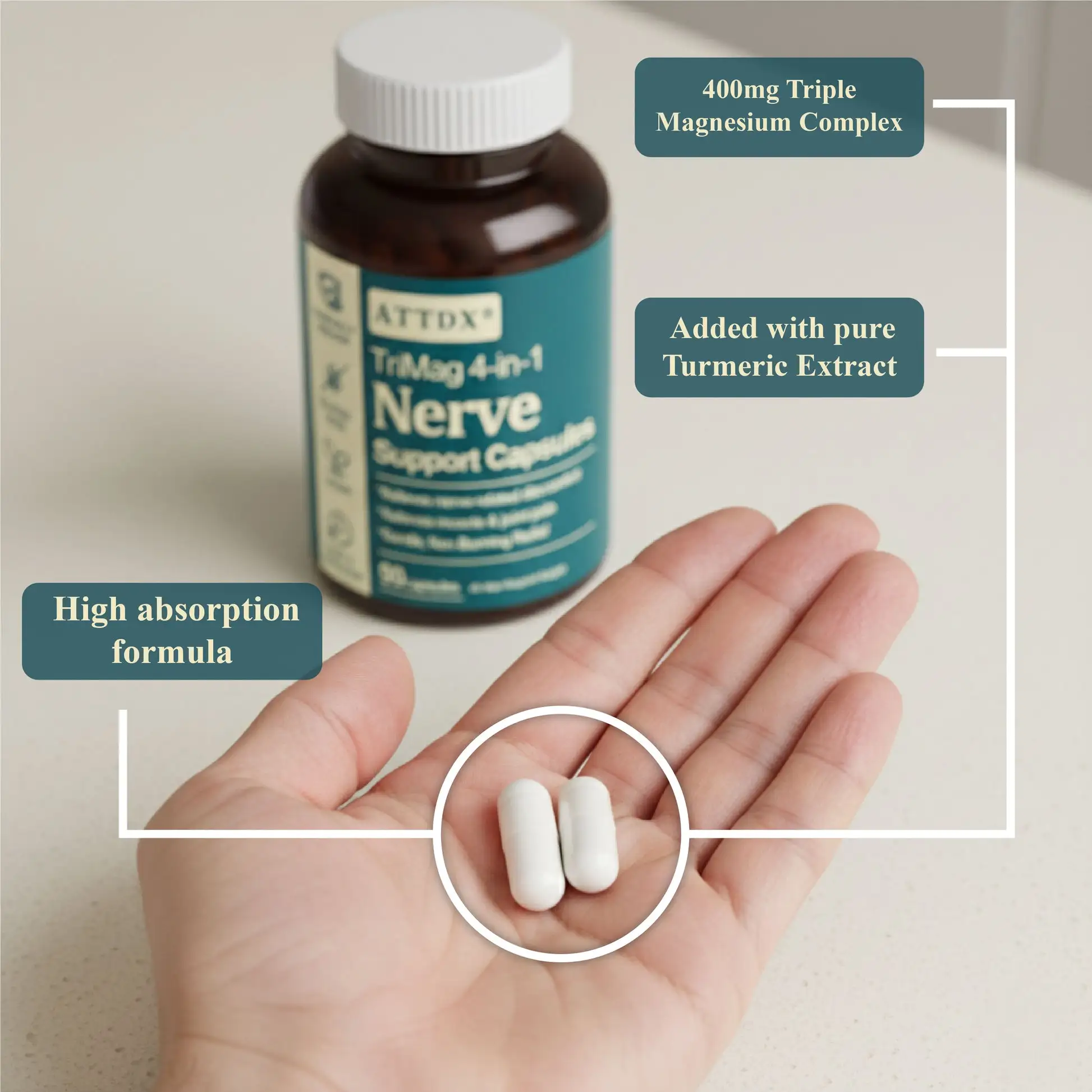 TriMag 4-in-1 Nerve Support Capsules - Image 6