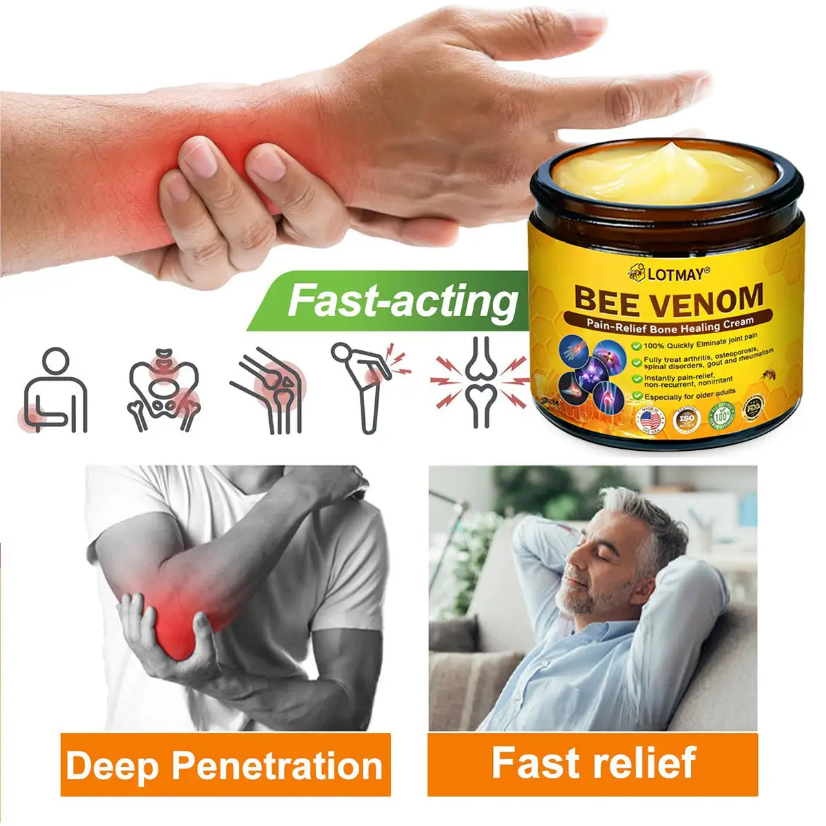 Bee Venom Pain-Relief Bone Healing Cream - Image 2